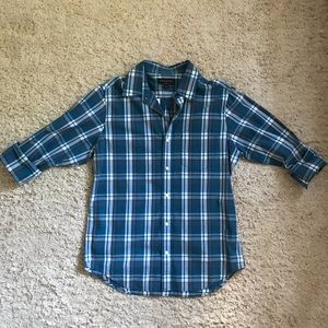 NWT Banana Republic Plaid Botton Down Shirt